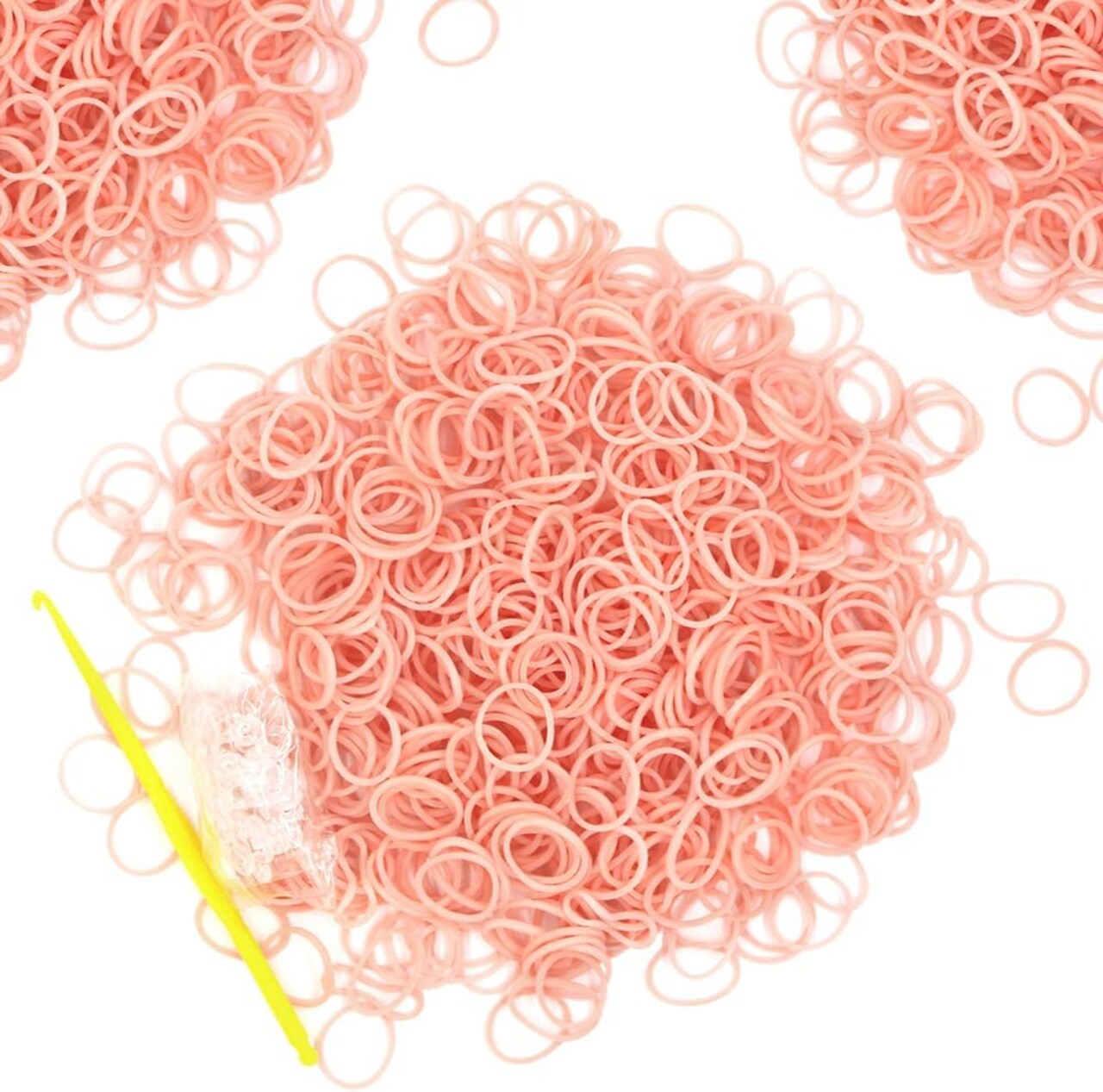 6000-Pack Rubber Loom Bands Making Kit,50PCS S-Clips10-Hooks,Colorful Rubber Bands Refill Kits for Weaving DIY Crafting Gift